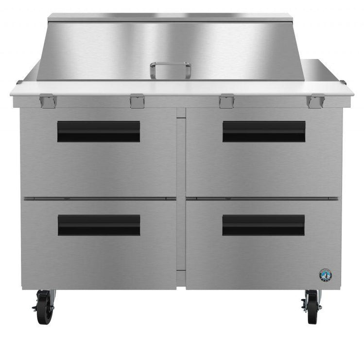 Hoshizaki SR48A-18MD4, Refrigerator, Two Section Mega Top Prep Table, Stainless Drawers