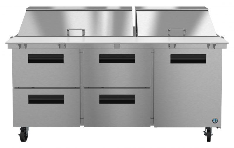 Hoshizaki SR72A-30MD4, Refrigerator, Three Section Mega Top Prep Table, Drawer/Door Combo