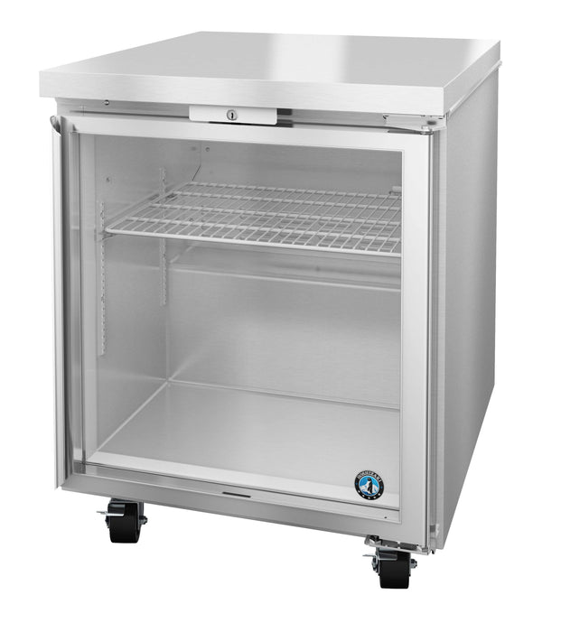 Hoshizaki UF27A-GLP01, Freezer, Single Section Undercounter, Full Glass Door