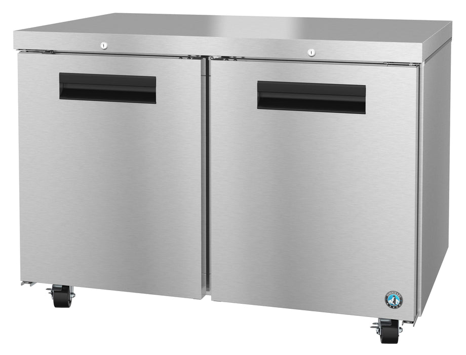 Hoshizaki UR48A-01, Refrigerator, Two Section Undercounter, Stainless Doors with Lock