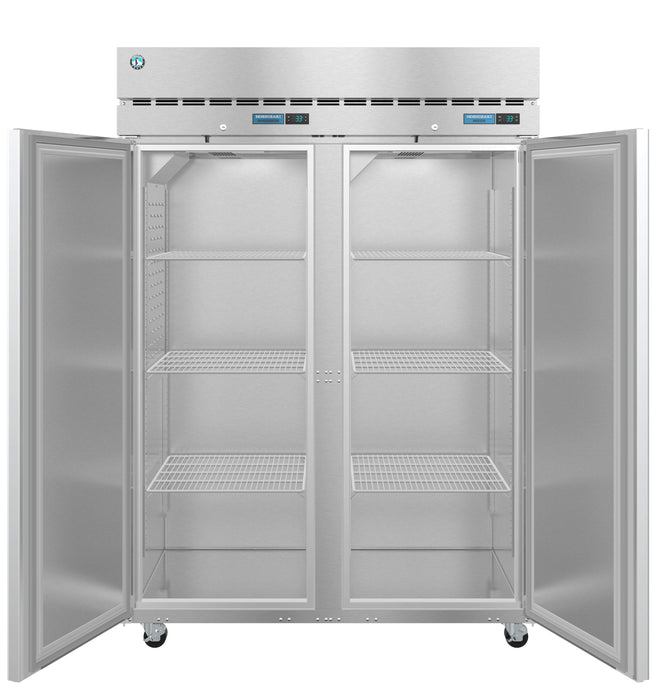 Hoshizaki DT2A-FS, Refrigerator and Freezer, Two Section Dual Temp Upright, Full Stainless Doors with Lock