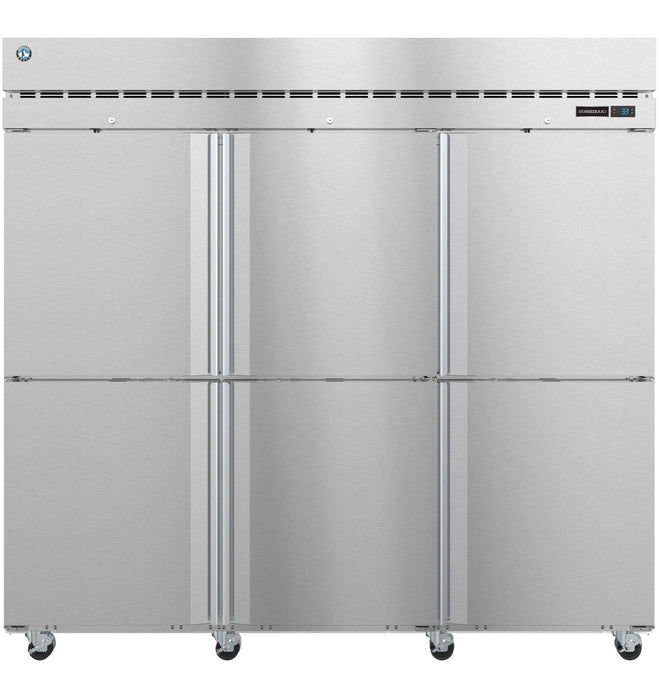 Hoshizaki F3A-HS, Freezer, Three Section Upright, Half Stainless Doors with Lock