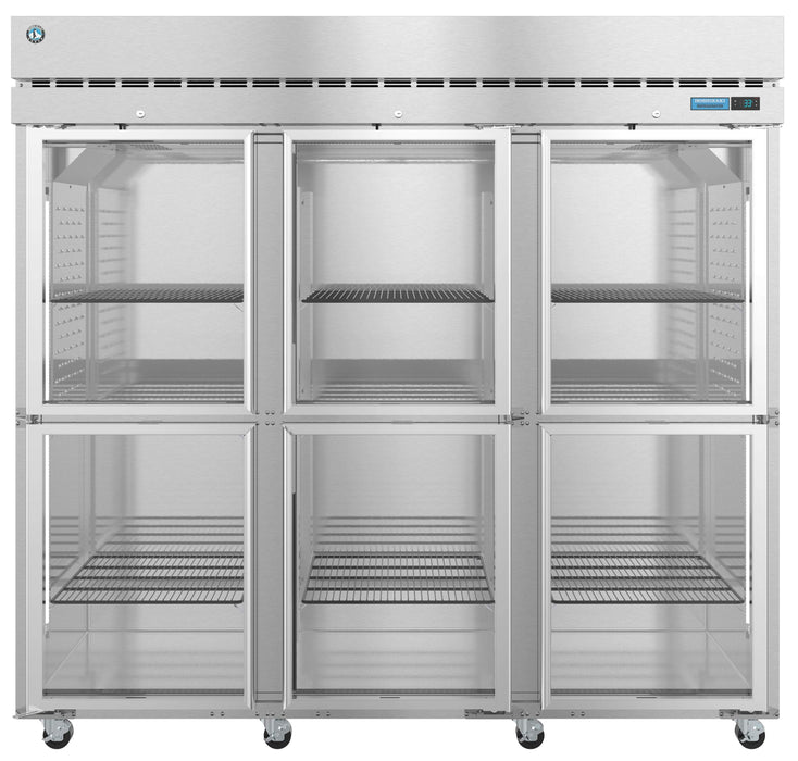 Hoshizaki R3A-HG, Refrigerator, Three Section Upright, Half Glass Doors with Lock