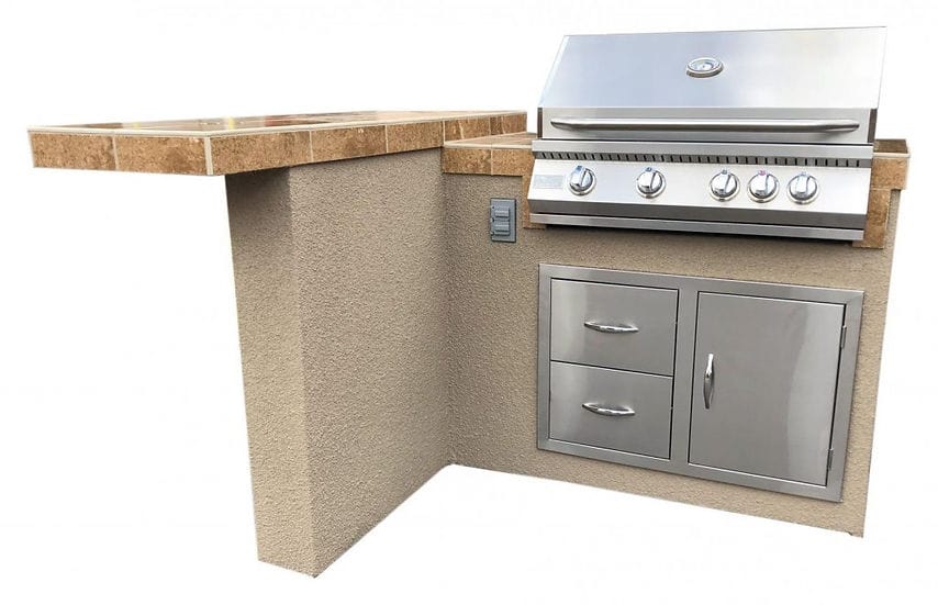 Kokomo Grills Havana L-Shape BBQ Island Outdoor Kitchen