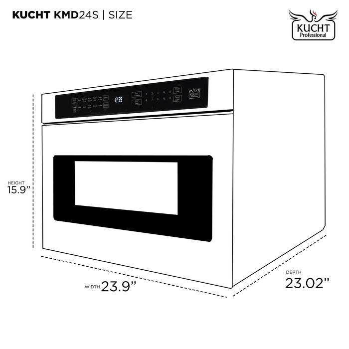 Kucht 24 in. 1.2 Cu. Ft. Microwave Drawer In Stainless Steel, KMD24S