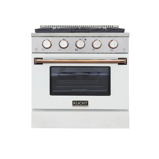 Kucht 30-in Deep Recessed 4 Burners Convection Oven Freestanding Dual Fuel Range