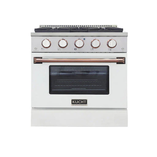 Kucht 30-in Deep Recessed 4 Burners Convection Oven Freestanding Dual Fuel Range