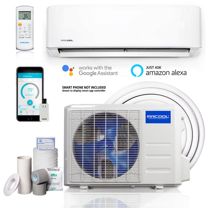 MRCOOL 4th Gen Advantage 12K BTU Ductless Mini Split Air Conditioner and Heat Pump 115V (HVAC Technician Required), A-12-HP-115C