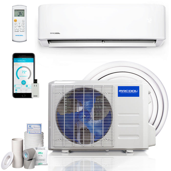 MRCOOL 4th Gen Advantage 9K BTU Ductless Mini Split Air Conditioner and Heat Pump 230V (HVAC Technician Required), A-09-HP-230C