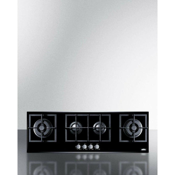 Summit 13 in. Gas-on-glass Cooktop with (4) Sealed Burners - GC443BGL