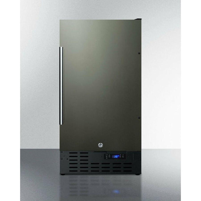 Summit 18 in. Wide 2.7 Cu. Ft. ADA Compliant Compact Refrigerator with Fingerprint Resistant Finish and Door Lock - FF1843B