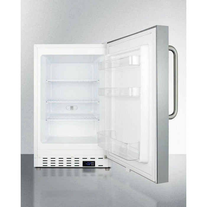 Summit 21 in. Wide, 2.68 Cu. Ft. Freezer with Temperature Alarm - ALFZ36SS