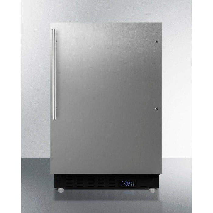 Summit 21 in. Wide, 2.68 Cubic Feet cu. ft. Undercounter Upright Freezer with Adjustable Temperature Controls - ALFZ37BSS