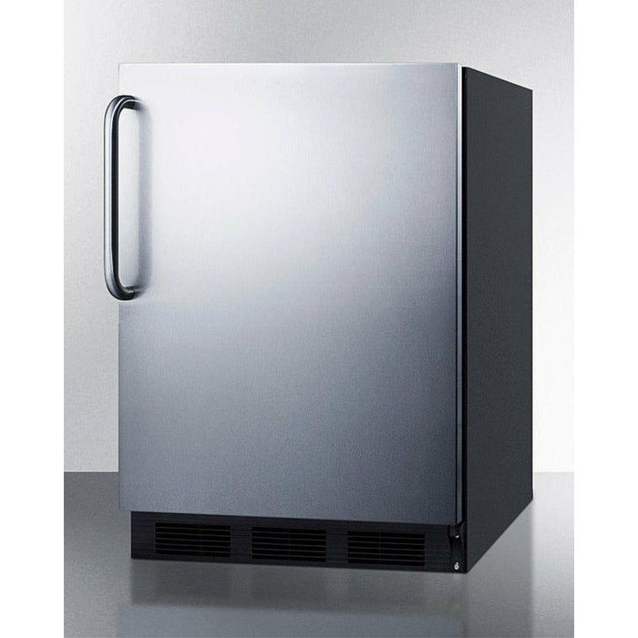 Summit 24 in. 5.5 Cu. ft. Stainless Steel Built in Compact Refrigerator - FF6BKBI7SS