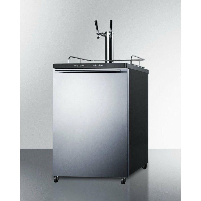 Summit 24 in. Beer Dispenser, Auto Defrost with Dual Tap System Wide Built-In Kegerator - SBC635MBI7