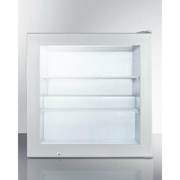 Summit 24 in. Compact All-Freezer with Removable Shelves, Factory Installed Lock, Self-Closing Door, Low Temperature Operation - SCFU386