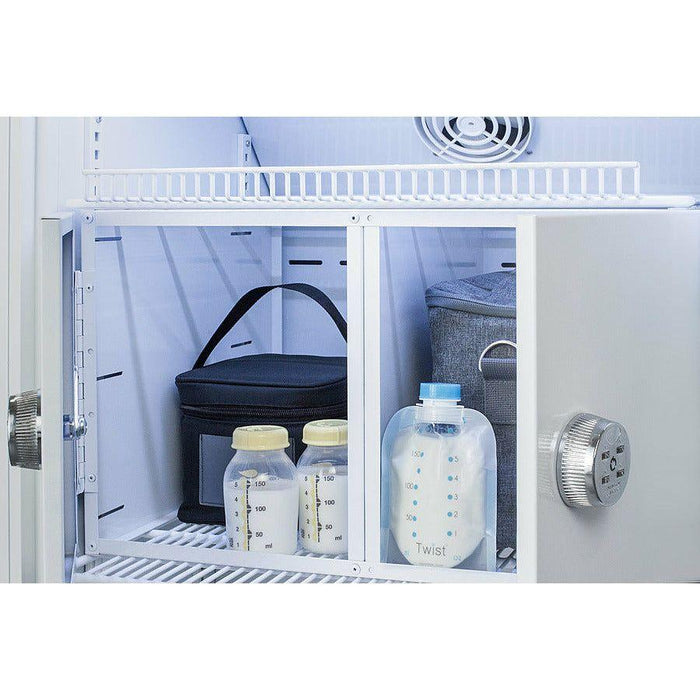 Summit 24 in. MOMCUBE 8 cu.ft. Breast Milk Refrigerator/Microwave Combination - MLRS8MCLK-SCM1000SS