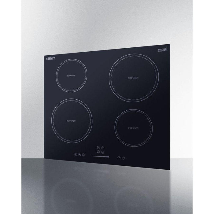 Summit 24 in. Wide 208-240V 4-Zone Induction Cooktop with 4 Elements, Hot Surface Indicator, ADA Compliant, Induction Technology, Child Lock, Safety Shut-Off Control - SINC4B241B