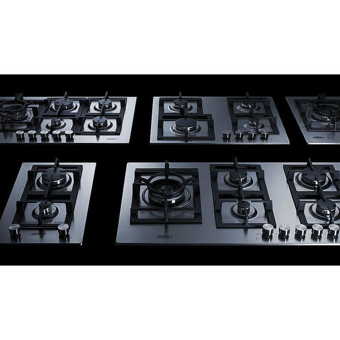 Summit 24 in. Wide 4-Burner Gas Cooktop in Stainless Steel - GCJ4SS