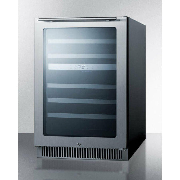 Summit 24 in. Wide 46 Bottle Dual Zone Stainless Steel Built-In Wine Refrigerator - CL24WC2