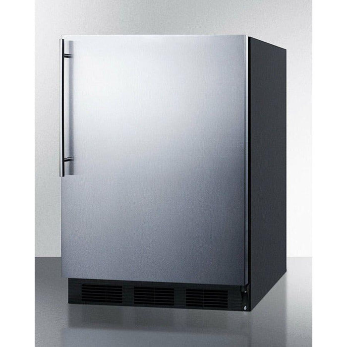 Summit 24 in. Wide 5.1 Cu. Ft. Compact Refrigerator with Adjustable Shelves - CT663BKSSH