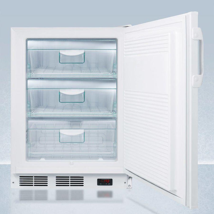 Summit 24 In. Wide All-Freezer, ADA Compliant with 3.2 cu. ft. Capacity, Right Hinge, Manual Defrost, Approved for Medical Use - VT65MLMEDADA