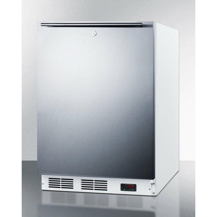 Summit 24 In. Wide All-Freezer, ADA Compliant with 3.5 cu. ft. Capacity, Right Hinge, Manual Defrost, ADA Compliant, Approved for Medical Use, Adjustable Thermostat - VT65ML7SS