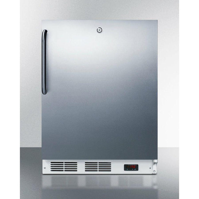 Summit 24 In. Wide All-Freezer, ADA Compliant with 3.5 cu. ft. Capacity, Right Hinge, Manual Defrost, ADA Compliant, Approved for Medical Use - VT65MLSS