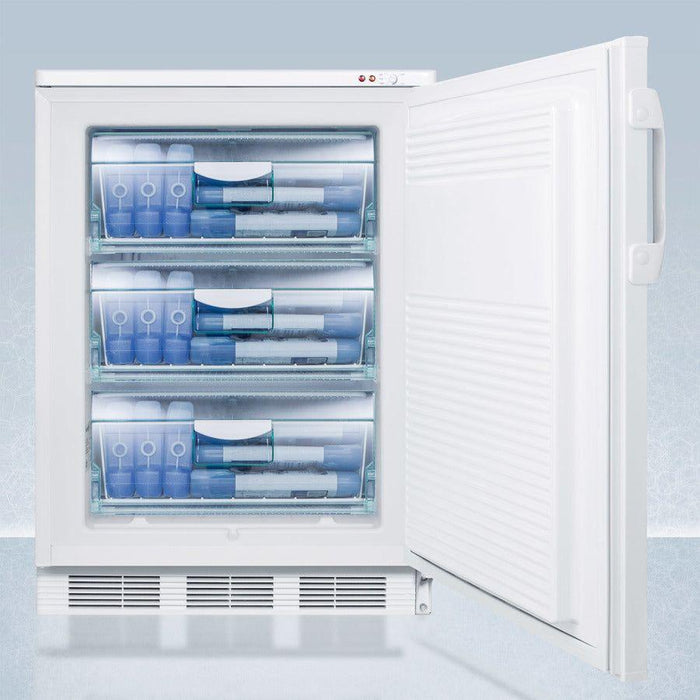 Summit 24 In. Wide All-Freezer with 3.2 cu. ft. Capacity, Field Reversible Doors, Right Hinge, Manual Defrost, Approved for Medical Use - VT65MLPRO