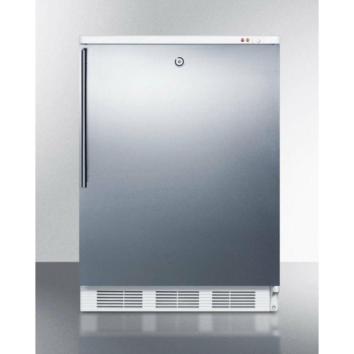 Summit 24 In. Wide All-Freezer with 3.5 cu. ft. Capacity, Right Hinge, Manual Defrost, Approved for Medical Use, Adjustable Thermostat - VT65ML7SS