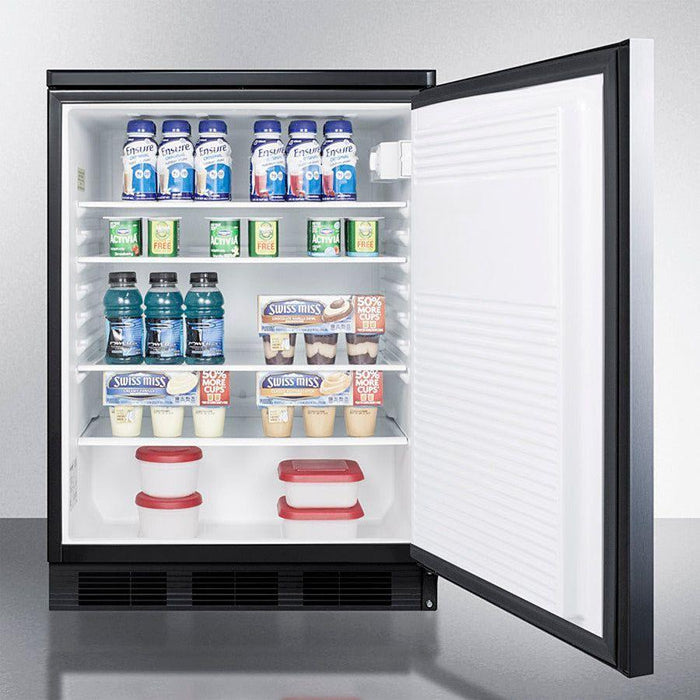 Summit 24 in. Wide All-refrigerator - FF7LBLKSS