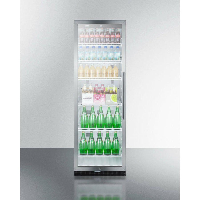 Summit 24 in. Wide Beverage Center with 12.6 cu. ft. Capacity Lock, 6 Shelves , Digital Thermostat, Factory Installed Lock - SCR1400W