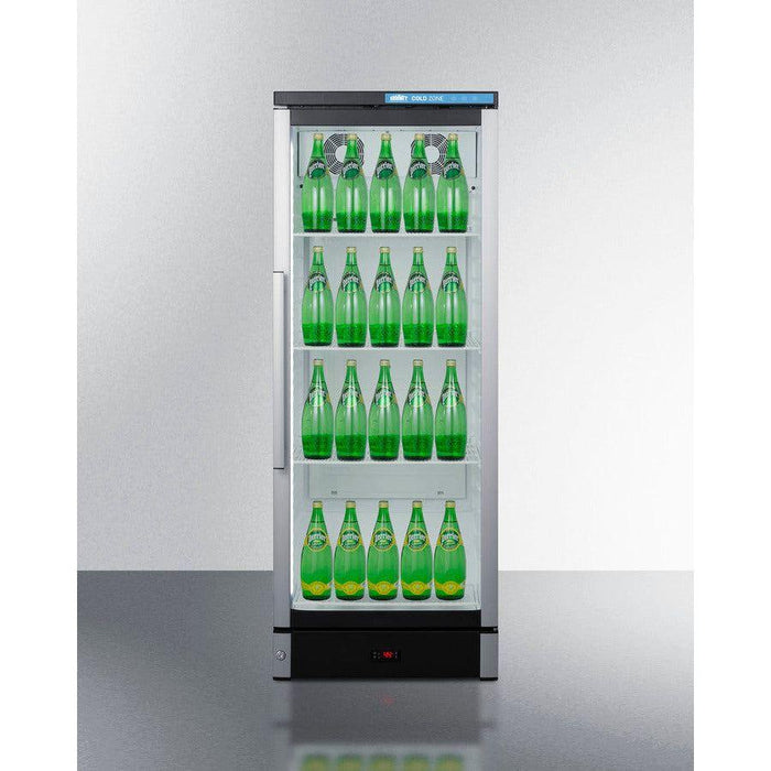 Summit 24 in. Wide Beverage Center with 9.9 cu. ft. Capacity Lock, 4 Shelves , Factory Installed Lock, CFC Free, Commercially Approved, Automatic Defrost - SCR1154