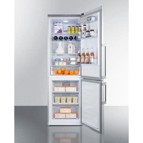 Summit 24 in. Wide Bottom Freezer Refrigerator - FFBF246SS