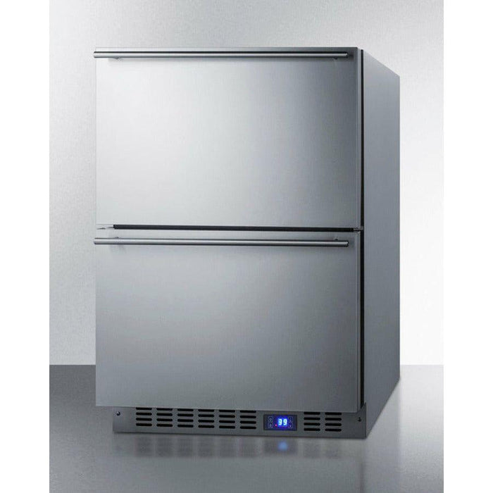 Summit 24 in. Wide Built-In 2-Drawer All-Refrigerator - FF642D