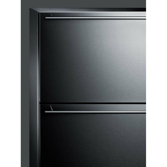 Summit 24 in. Wide Built-In 2-Drawer All-Refrigerator with 3.4 cu. ft. Capacity, Frost Free Defrost , Digital Thermostat - CL2R248