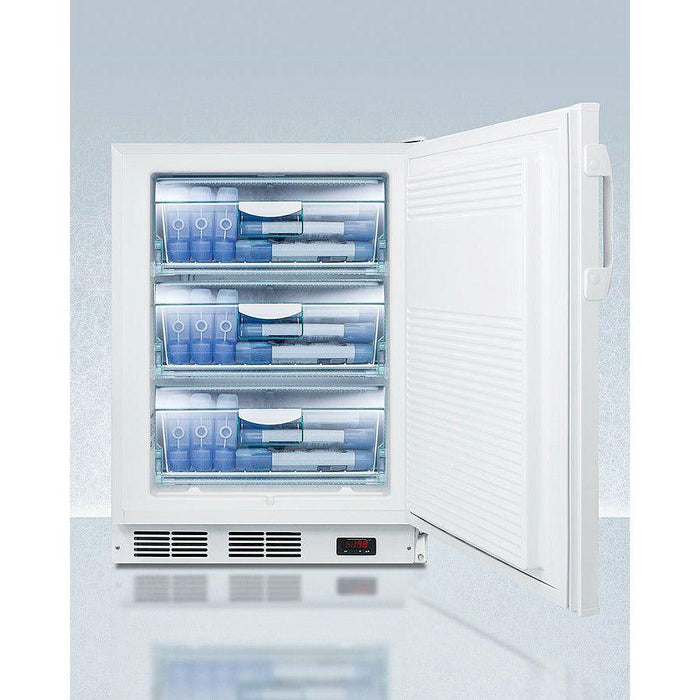 Summit 24 in. Wide Built-In All-Freezer, ADA Compliant with 3.5 cu. ft. Capacity, Field Reversible Doors, Right Hinge, Manual Defrost - VT65MLBIADAGP