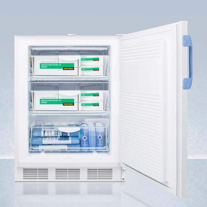 Summit 24 In. Wide Built-In All-Freezer with 3.2 cu. ft. Capacity, Right Hinge, Manual Defrost, ADA Compliant, Approved for Medical Use, Factory Installed Lock, CFC Free - VT65MLBIMED2ADA