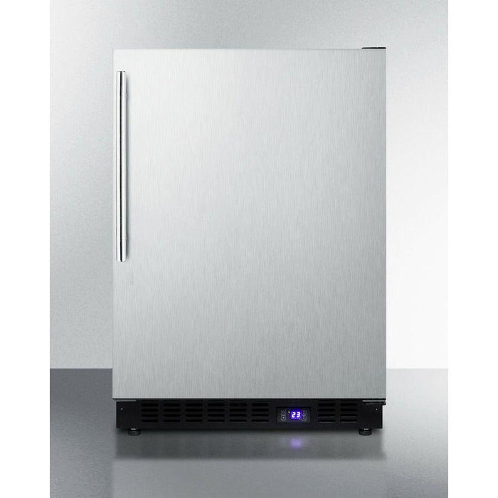 Summit 24 in. Wide Built-In All-Freezer with Adjustable Chrome Shelves, Door/Temperature Alarms, Temperature Memory Function - SCFF53BXCSS