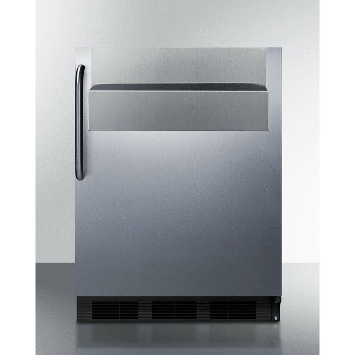 Summit 24 in. Wide Built-In All-Refrigerator, ADA Compliant, with Speed Rail - FF7BKBISSTBADASR