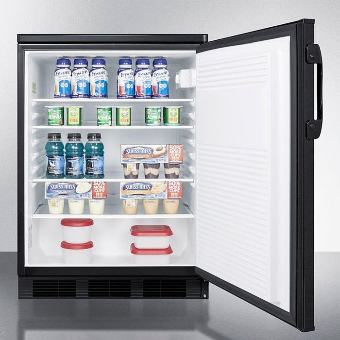 Summit 24 in. Wide Built-In All-Refrigerator (Panel Not Included) - FF7LBLKBI