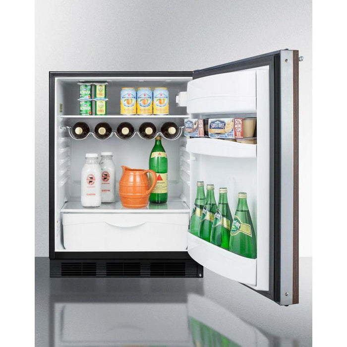 Summit 24 in. Wide Built-in All-refrigerator with Wood Panel Door - FF63BKBIWP1