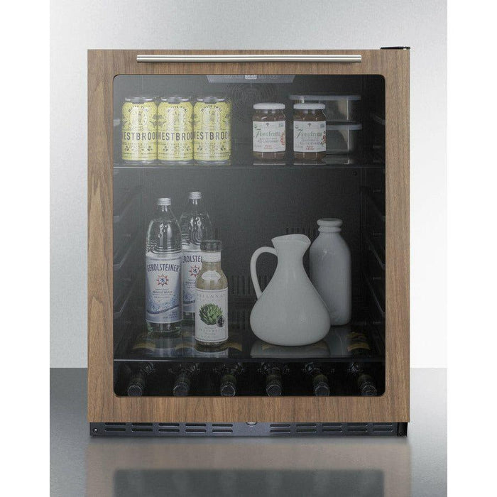 Summit 24 in. Wide Built-In Beverage Center With Wood Door Trim, ADA Compliant - AL57GWP1