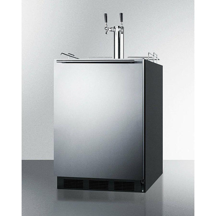 Summit 24 in. Wide Built-In Cold Brew Coffee Kegerator, ADA Compliant - SBC58BLBIADACFTWIN