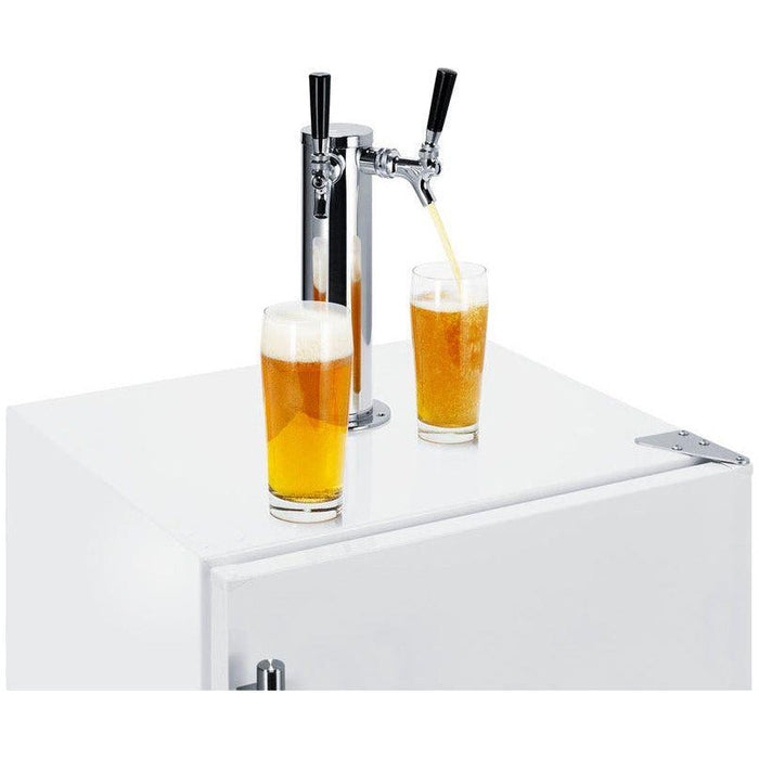 Summit 24 in. Wide Built-In Kegerator, ADA Compliant with Complete Tap Kit, Dual Tap System, Panel-ready Door, Automatic Defrost, Built-in Capable, Interior Light - SBC58WHBIADA