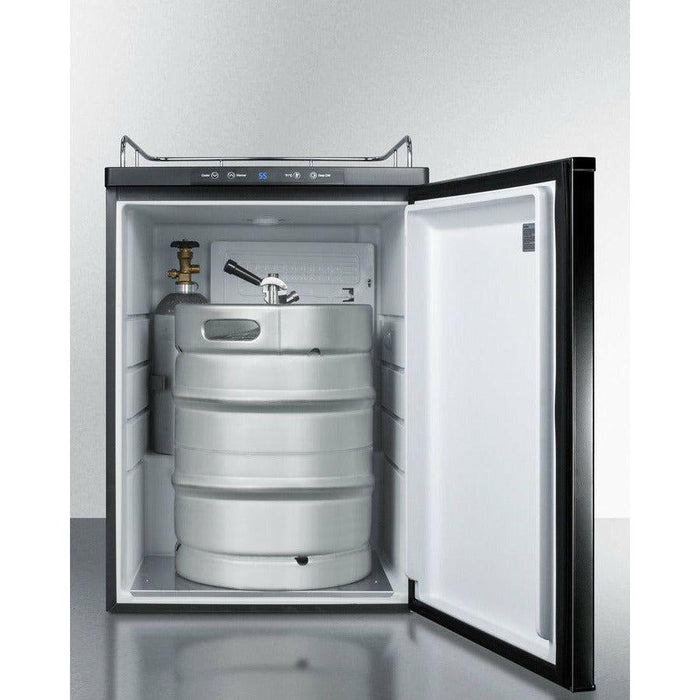 Summit 24 in. Wide Built-In Kegerator, Beer Dispenser with 5.6 cu. ft. Capacity, Deep Chill Function, Digital Thermostat, Automatic Defrost(Panel Not Included) - SBC635MBINK