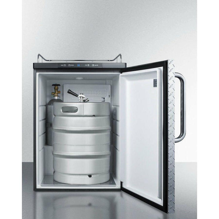 Summit 24 in. Wide Built-In Kegerator, Beer Dispenser with 5.6 cu. ft. Capacity, Deep Chill Function, Digital Thermostat, Automatic Defrost(Panel Not Included) - SBC635MBINK