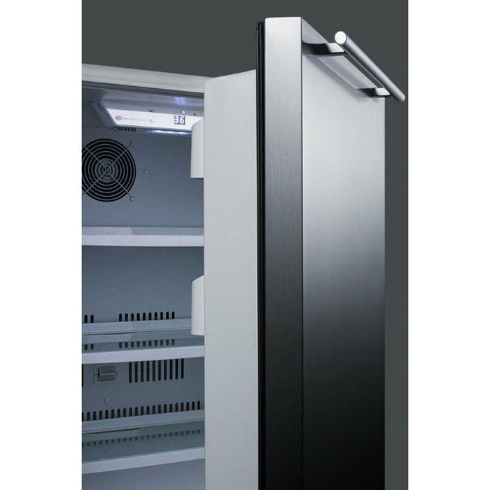 Summit 24 in. Wide Built-In Outdoor All-Refrigerator with 5.5 cu. ft. Capacity, 3 Glass Shelves, Right Hinge with Reversible Doors, with Door Lock - CL68ROS