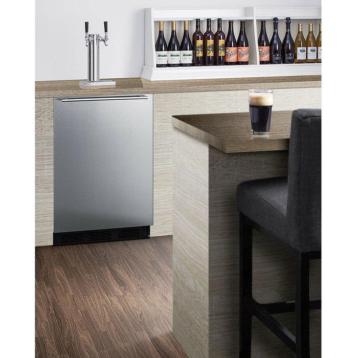 Summit 24 in. Wide Built-In Wine Kegerator, ADA Compliant - SBC58BLBIADAWKDTWIN