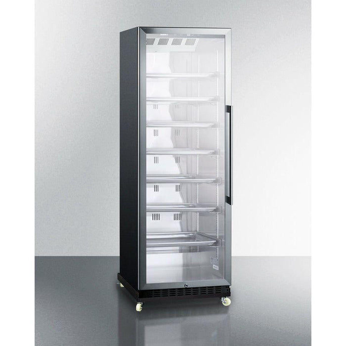 Summit 24 in. Wide Mini Reach-In Beverage Center with Dolly - SCR1401